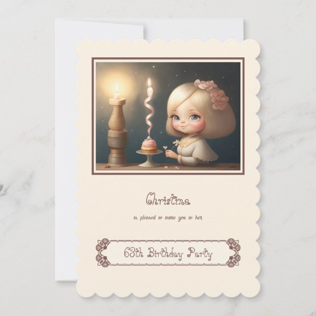 Happy Birthday Girl 01 Save The Date (Front)