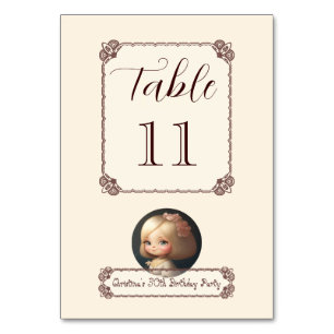 Happy Birthday Girl 01 Table Number
