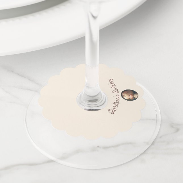 Happy Birthday Girl 01 Wine Glass Tag (Close Up)