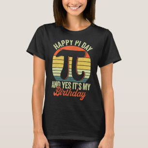 Happy Birthday Girl Boy Math Geek Pi Day Kids 2 T-Shirt
