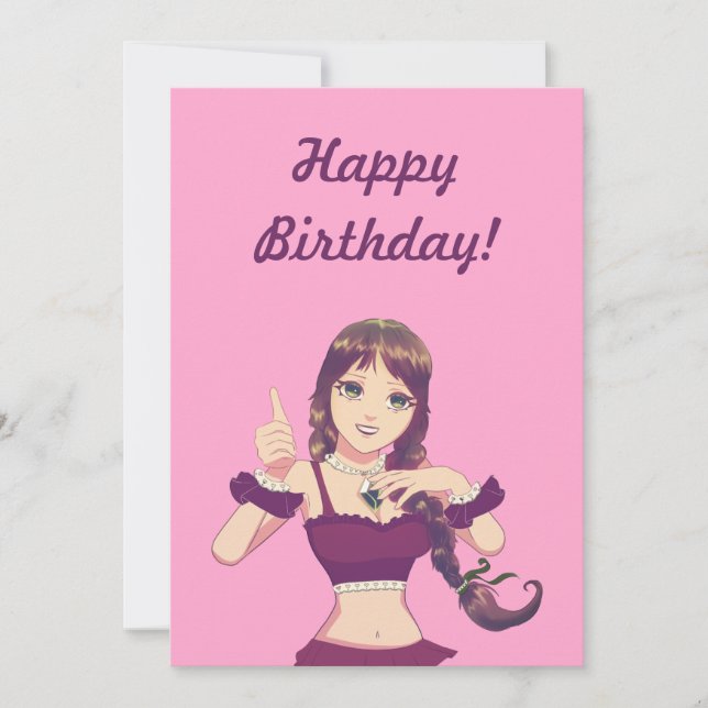 Happy Birthday Girl Pink Party Invitation  (Front)