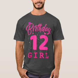 Happy Birthday , Girls 12th Party 12 Years Old Bda T-Shirt