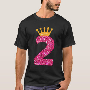 Happy Birthday Girls 2nd Party 2 Years Old Bday  T-Shirt
