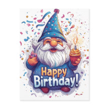 Happy Birthday Gnome: Whimsical Birthday Design