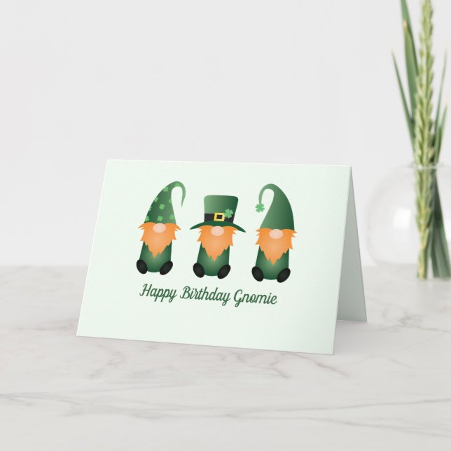 Happy Birthday Gnomie Card (Front)