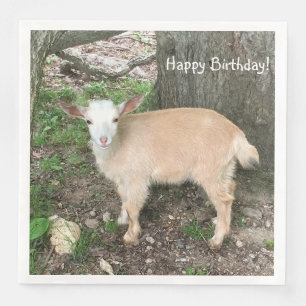 Happy Birthday Goat Napkin