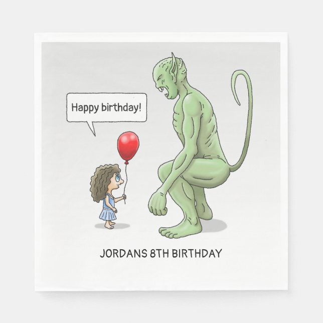 Happy Birthday Goblin Napkin (Front)