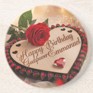 Happy Birthday Godspower Emmanuel Card Coaster