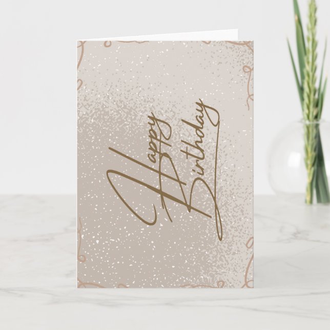 Happy Birthday Gold Card (Front)