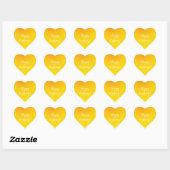 Happy Birthday gold Heart Sticker (Sheet)