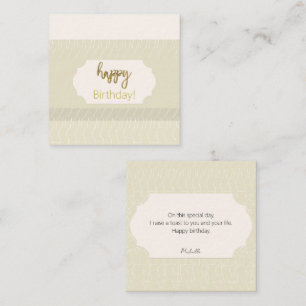 Happy Birthday Golden Glitter Custom Name Card