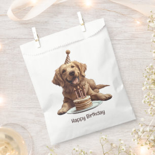 Happy Birthday Golden Retriever Dog Favour Bags