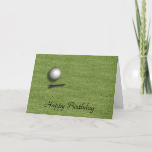 Happy Birthday Golf Ball Card