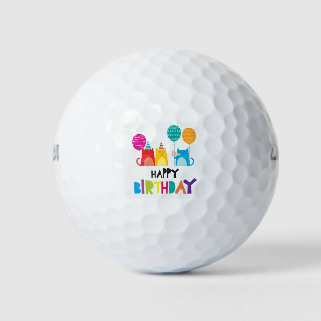 Happy Birthday Golf Balls (Front)