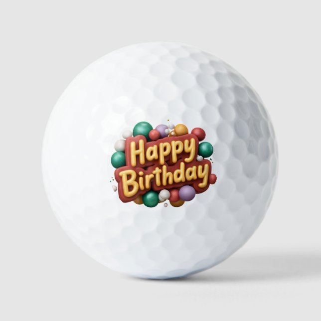 happy birthday golf balls (Front)