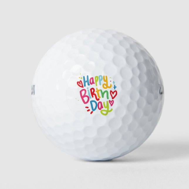 Happy Birthday Golf Balls (Front)
