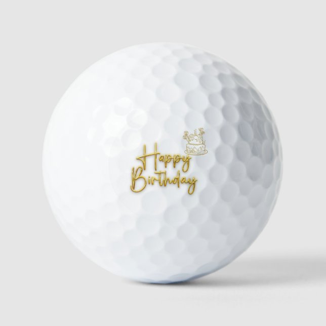 Happy Birthday Golf Balls (Front)