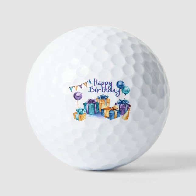 Happy Birthday Golf Balls (Front)