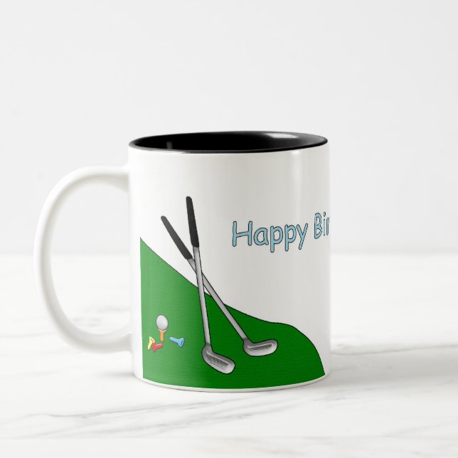Happy Birthday Golf & Bowling Mug (Left)