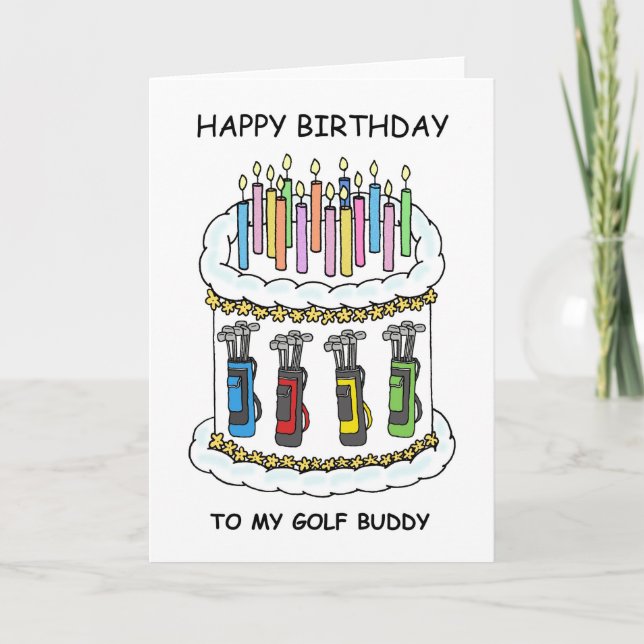 Happy Birthday Golf Buddy Card (Front)