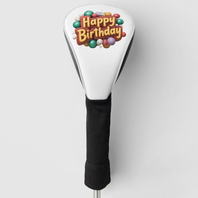 happy birthday golf head cover (Front)
