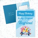 Happy birthday gorgeous boyfriend birds blue card<br><div class="desc">Make your gorgeous boyfriend’s day extra special with this adorable birthday card! Featuring two cute lovebirds and the heartfelt message, 'To my gorgeous boyfriend, you’re my everything, ' it’s the perfect mix of sweet and romantic. Whether he loves sentimental surprises or just needs a little reminder of how loved he...</div>