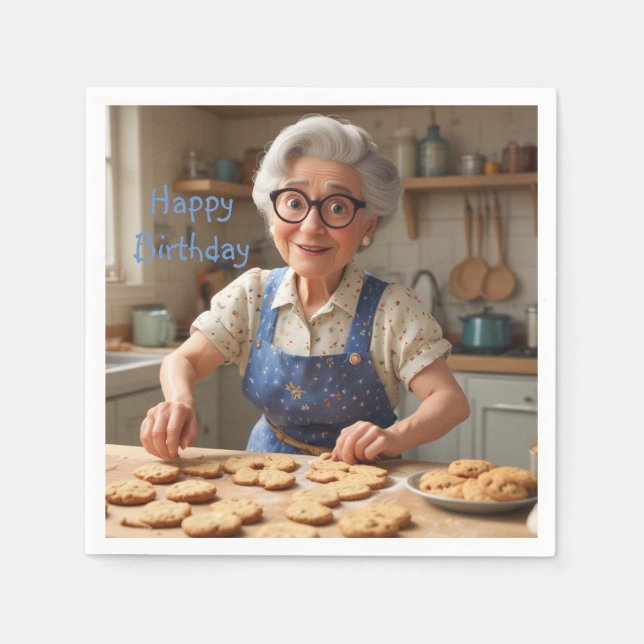Happy Birthday Gramma Napkin (Front)