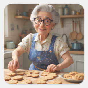 Happy Birthday Gramma Square Sticker