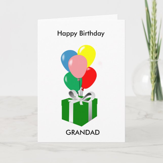 Happy Birthday Grandad Card (Front)