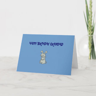 Happy Birthday Grandad Rabbit Card