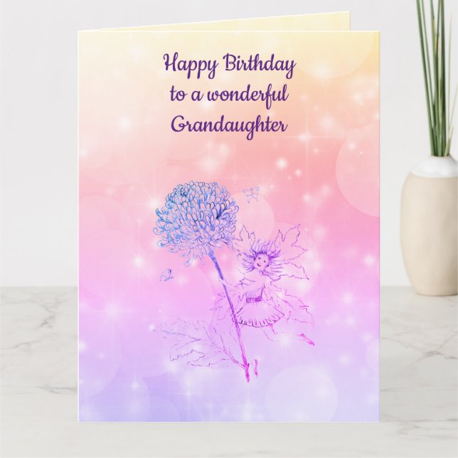 Happy Birthday Grandaughter Card (Front)
