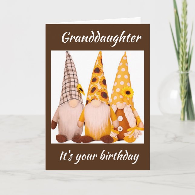HAPPY BIRTHDAY ***GRANDDAUGHTER***  CARD (Front)