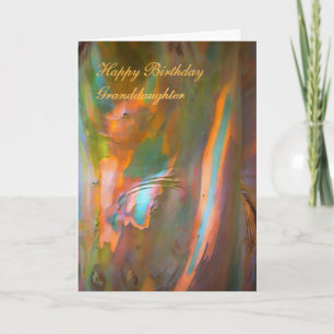 Happy Birthday Granddaughter - Eucalyptus Bark Card