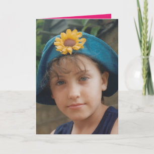 Happy Birthday Granddaughter pink and purple photo Card