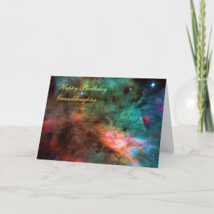 Happy Birthday Granddaughter - Swan Nebula Center Card