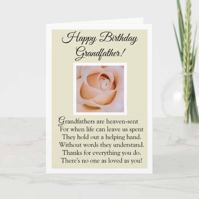 Happy Birthday Grandfather Card (Front)