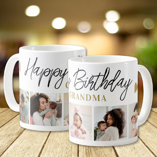 Happy Birthday Grandma 5 Photo Collage Keepsake  Coffee Mug