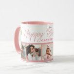 Happy Birthday Grandma 5 Photo Collage Pink Mug<br><div class="desc">Unique photo collage mug  in pink personalised with 5 grandchildren pictures for grandma's birthday. Makes a special keepsake mug for grandmother.</div>