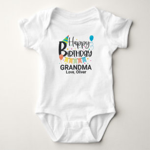 Happy Birthday Grandma Baby Bodysuit