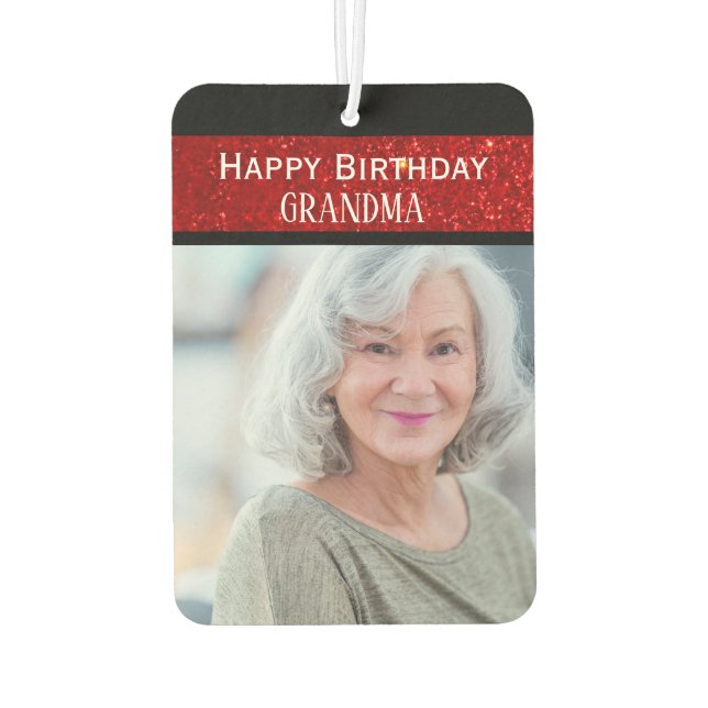 Happy Birthday Grandma Car Air Freshener (Back)