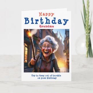 Happy Birthday Grandma - Editable. Card