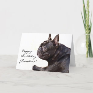 Happy Birthday Grandma French Bulldog card