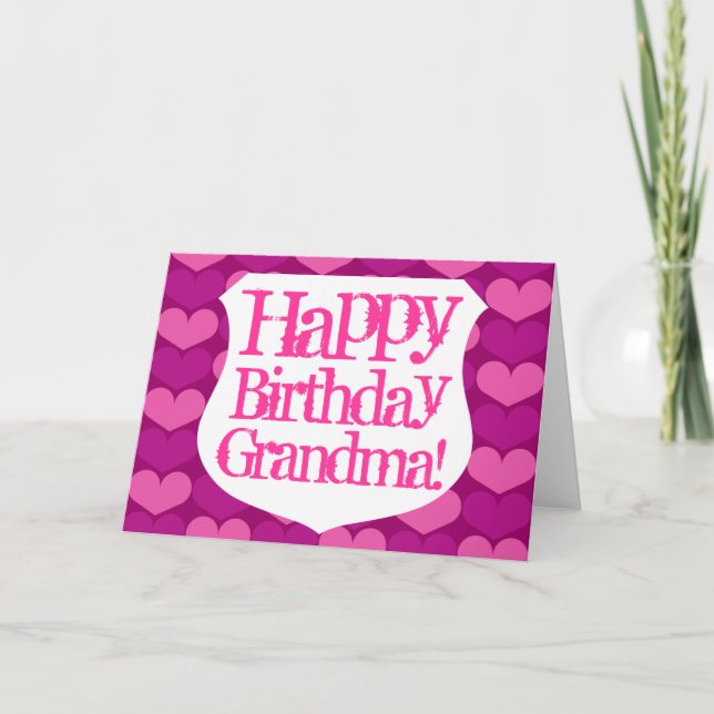 Happy Birthday Grandma greeting card (Front)