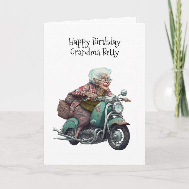 Happy Birthday Grandma Personalised  Card (Front)
