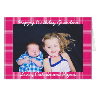 Happy Birthday Grandma Personalised Photo Card