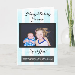 Happy Birthday Grandma Personalised Photo Card