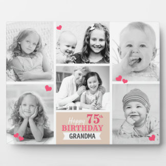 Happy Birthday Grandma Personalised Photo Collage Plaque