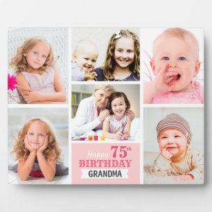 Happy Birthday Grandma Personalised Photo Collage Plaque