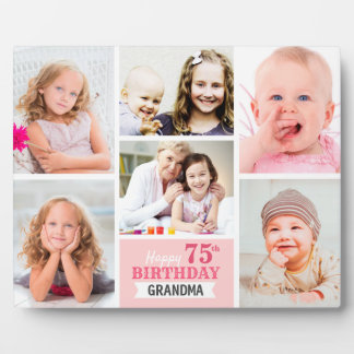 Happy Birthday Grandma Personalised Photo Collage Plaque