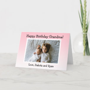 Happy Birthday Grandma  Photo Card
